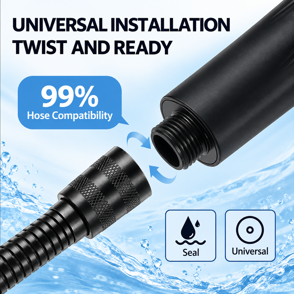 Flowrise™ 6-Mode High-Pressure Handheld Shower Head